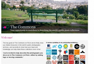 image of flickr commons home page
